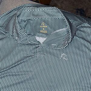 Rhoback green/white “Texas” golf shirt